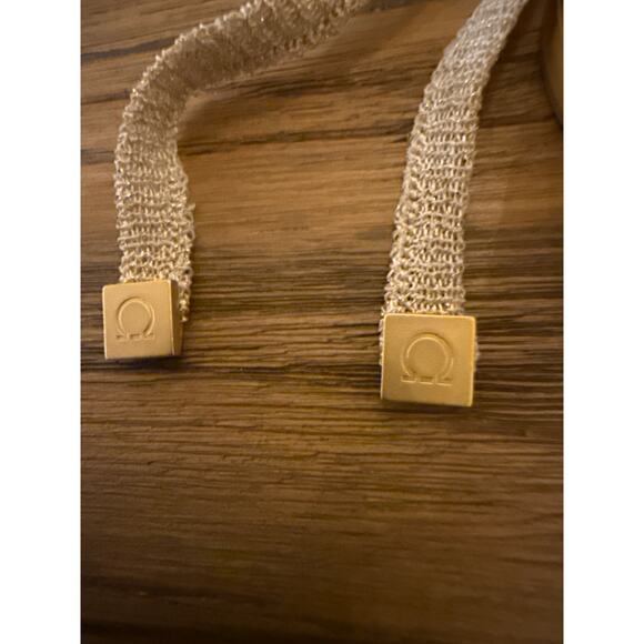 Salvatore Ferragamo RARE Gold Knit Stretch mini halter dress Size XS VINTAGE hot - Picture 11 of 11